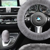 퀸라이프 겨울 열선 양모 털 모닝 레이 BMW 양돌이 핸들커버