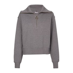 타미힐피거 집업 넥 카라 스웻셔츠 Zip Collar Sweatshirt 544510 Mid Grey Hthr