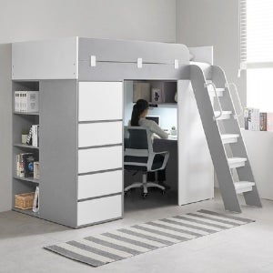 하우스 수납서랍장 2층 벙커침대 풀세트