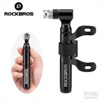 ROCKBROS 미니 자전거 펌프 알루미늄 합금 내마 모성 휴대용 방울 팽창기 AV FV 초경량 공기 130PSI