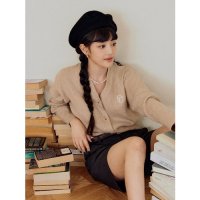 로라로라 BASIC BUTTON CARDIGAN