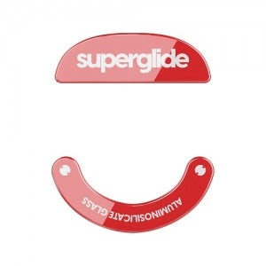 Pulsar X2 무선 마우스 전용 슈퍼글라이드 글라스 마우스피트 (레드)