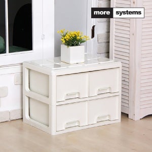 모아시스템즈 베이비 2단 서랍장 트윈2 플라스틱서랍장 수납장 정리함