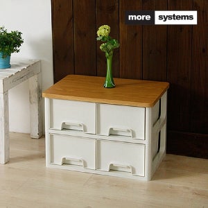 모아시스템즈 우드 베이비 2단 서랍장 트윈2 플라스틱서랍장 수납장 정리함