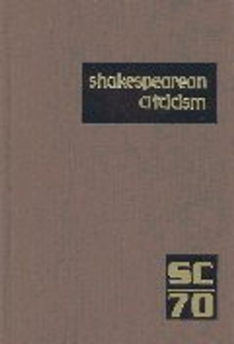 Shakespearean criticism : excerpts from the criticism of William Shakespeares plays and poetry, from the first published appraisals to current evaluations. 70