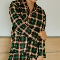 타코체크 면 레이온 남자잠옷세트 바이메이비