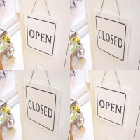 포맥스 걸이형 OPENCLOSED 오픈표지판 오픈안내판 오픈클로즈문패