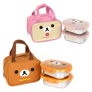 오키즈 리락쿠마 도시락 2단 가방스텐 얼굴-108 K0656