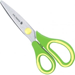8000 레이메이 선생님 추천 어린이 가위 (왼손잡이) 138mm 낱개 - 그린 - SHH408M