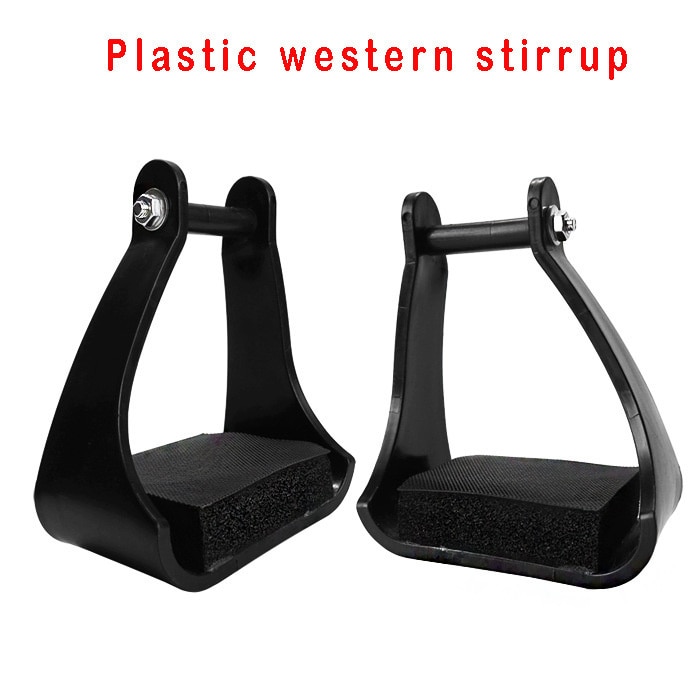 1 쌍 <b>서양 승마</b> Stirrups 거품 패드 플라스틱 슈퍼 라이트