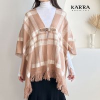 카라 KARRA 77까지 버클체크케이프가디건 KB2WCD016C