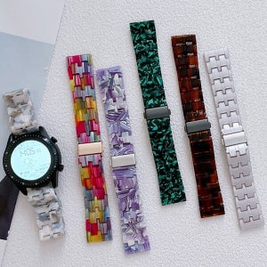 샤오미 화미 어메이즈핏 GTR 4 3 프로 2 e 치타 호환 마블패턴 레진 스트랩 밴드 시계줄