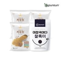 [이쌀이다] 고대곡물 정품 카무트 쌀 500g x 3봉 + 국산 찰흑미 1kg