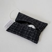 [베다] Veda Romantic Pouch Tweed Black L