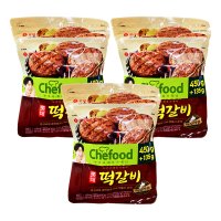 롯데푸드 쉐푸드 떡갈비 450g 135g x3개