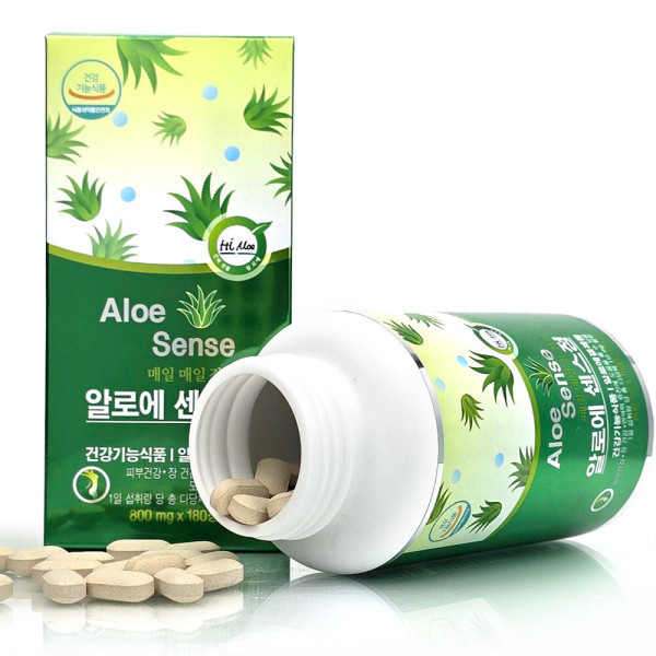 <b>하이알로에</b> 알로에 센스정  쾌변 800mgx180정 2개월x1병 미국산 알로에베라 100배농축 장건강