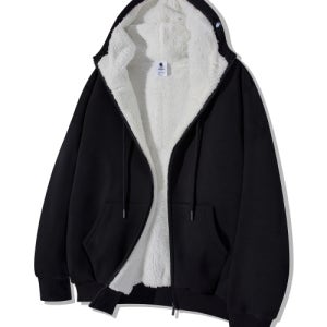 [고스트리퍼블릭] 5Color 베이직 양털 후드집업 GHZ-252_블랙 GHZ-252black