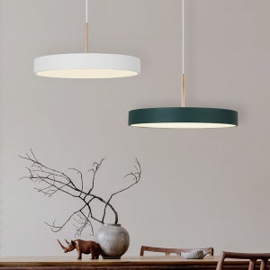 LED 멘트 1등 펜던트 36W / 원형 화이트 그린 골드 심플 모던 주백색 식탁조명