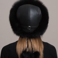 샤프카 러시아털모자 100 천연 여우 모피 모자 여성용