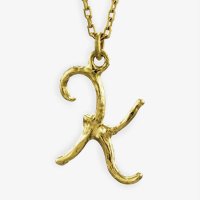 알케미스트리 목걸이 THE ALKEMISTRY Alex Monroe Enchanted Twig Initial K 18ct yellow-gold pendant necklace