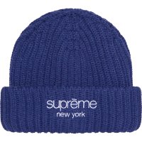 뉴욕 슈프림 비니 번 다크 로얄 Supreme Ribbed Beanie FW22