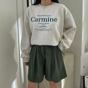 코듀로이맞주름하프팬츠