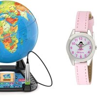 LEAPFROG MAGIC ADVENTURES GLOBE 인터랙티브 GLOBE 교육용 스마트 글로브 2.7인치 LCD 화면 및 RAVEL LITTLE G 발레리나 시계 및 은도금