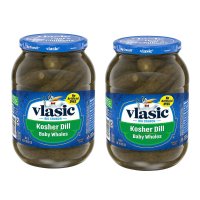 미국 Vlasic 통 오이 베이비 홀 딜 피클 1.36L (2개) 대용량 Kosher Dill Baby Whole Pickles