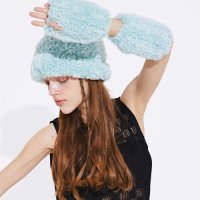 [꽈페] MIXED FUR HANDWARMER_Mint QW22FAC09MI