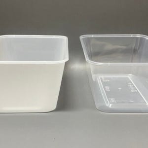 BW 사각 B1000 (용량1000ml) 500개(SET) 사출 반찬 샐러드 죽 밀폐용기