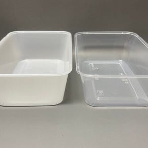 BW- 사각 B750(용량750ml) 500개(SET) 사출 반찬 샐러드 죽 밀폐용기