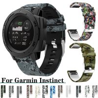 워치 스트랩 Garmin Instinct amp 전술 스트랩 인쇄 퀵 릴리스 실리콘 시계 밴드 교체 스포츠 팔찌