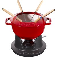 스타우브 STAUB 주철 퐁듀 세트 1 6L 체리레드 포크6개포함 치즈 초콜릿 고기 퐁듀