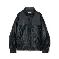 PARTIMENTO 파르티멘토 비건 레더 유틸리티 오버핏 블루종 Vegan Leather Utility Overfit Blouson Bl