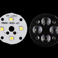 조명용 원형기판 LED + 렌즈 세트 4W 29mm [SZH-LD402]