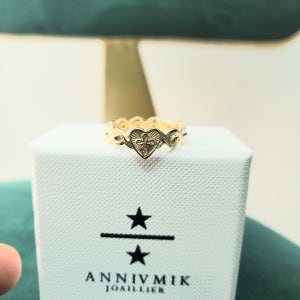 [아니브미크]14k 18k 묵주 하트 웨이브반지 십자가, 아니브미크(ANNIVMIK)