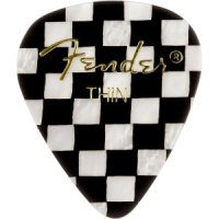 펜더 셀룰로이드 피크 351 쉐이프 씬 체커 12피크 미국 Fender Guitar Picks 2팩