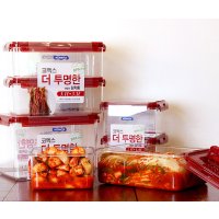 더 투명한 김치통 코멕스 김치용기 손잡이 투명 김치통