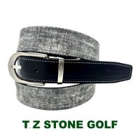 [ITALY SERIES][티지스톤]T.Z STONE-TZ1D111BK GOLF캐주얼 모직/면블랙골프벨트(사이즈:24~42인치 / 벨트 폭:3cm)