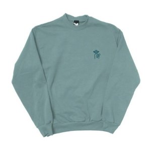 더 콰이엇 라이프  SHHH EMBROIDERY CREWNECK - SAGE