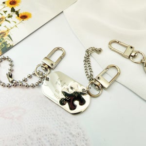 (1+1)커스텀 각인 직소 퍼즐 군번줄 키링, 비케이가게