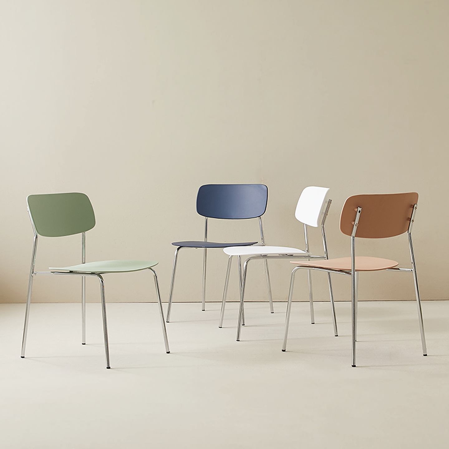 올쏘 프롬 <b>크롬</b> 레그 체어 2개