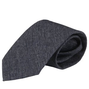 [더셔츠스튜디오] 네이비 울혼방 멜란 자동넥타이 N22-102