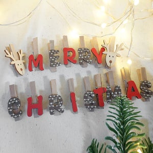 퐁당퐁당 루돌프 집게세트 / 메리 크리스마스 눈사람 루돌프 집게 트리 장식 소품