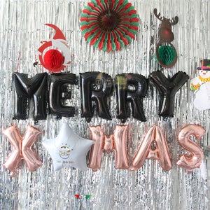 블랙MERRY 쿠퍼XMAS 은박풍선 / 크리스마스풍선 크리스마스은박풍선 크리스마스소품