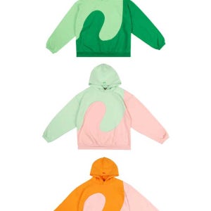 ERL SWIRL 투톤 믹스 후드 맨투맨 티셔츠 [스트릿 편집샵 람스]