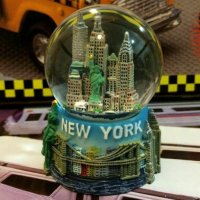 NEW YORK CITY SNOW GLOBE 2.5인치(45MM) 스카이라인 및 자유의 여신상 WG224