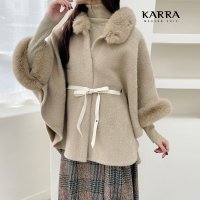 카라 KARRA 77까지 폭스라인헤어리판쵸가디건 벨트SET KB2WCD036A