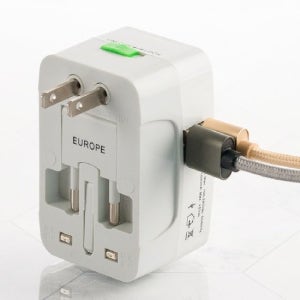 플라이토 해외 여행용 USB 2포트 멀티 아답터[전용파우치 포함]