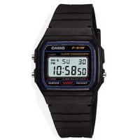 카시오 CASIO 전자시계 우레탄밴드 전지수명7년 F-91W-1DG